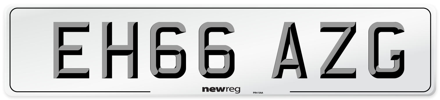 EH66 AZG Number Plate from New Reg